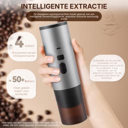 SVN® Draagbare Koffiemachine - Blender To Go - Draagbare Blender - Grijs - ‎7cm x 7cm x 24cm — thumbnail 2