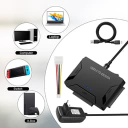 USB 3.0 naar SATA en IDE-adapter met stroomschakelaar voor harde schijven — thumbnail 3