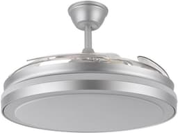 Grote Plafondventilator met Licht en Afstandsbediening, Zilver — thumbnail 3