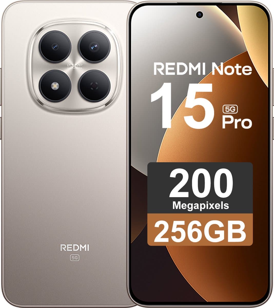 Smartphone-REDMI Note 15 Pro 5G-8GB+256GB-Titanium — afbeelding 1
