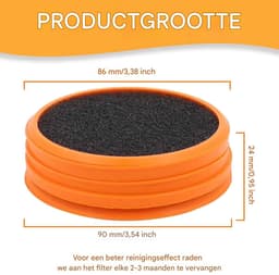 TuseRxln Vervangingsfilter – Wasbaar en herbruikbaar – 5 stuks – Zwart — thumbnail 3