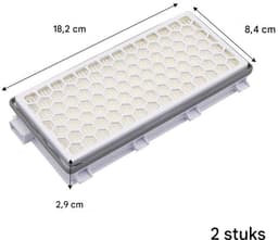 TuseRxln HEPA vervangingsfilter – 2 stuks – Geschikt voor meerdere stofzuigermodellen — thumbnail 3