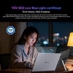 Blackview SCM6 Portable Monitor - 14 inch 1080P Draagbaar Scherm - 100% sRGB - Laptopscherm: 13-17,3" - Laptop Scherm Uitbreider - Laptop Scherm Uitbreider - Grijs — thumbnail 3