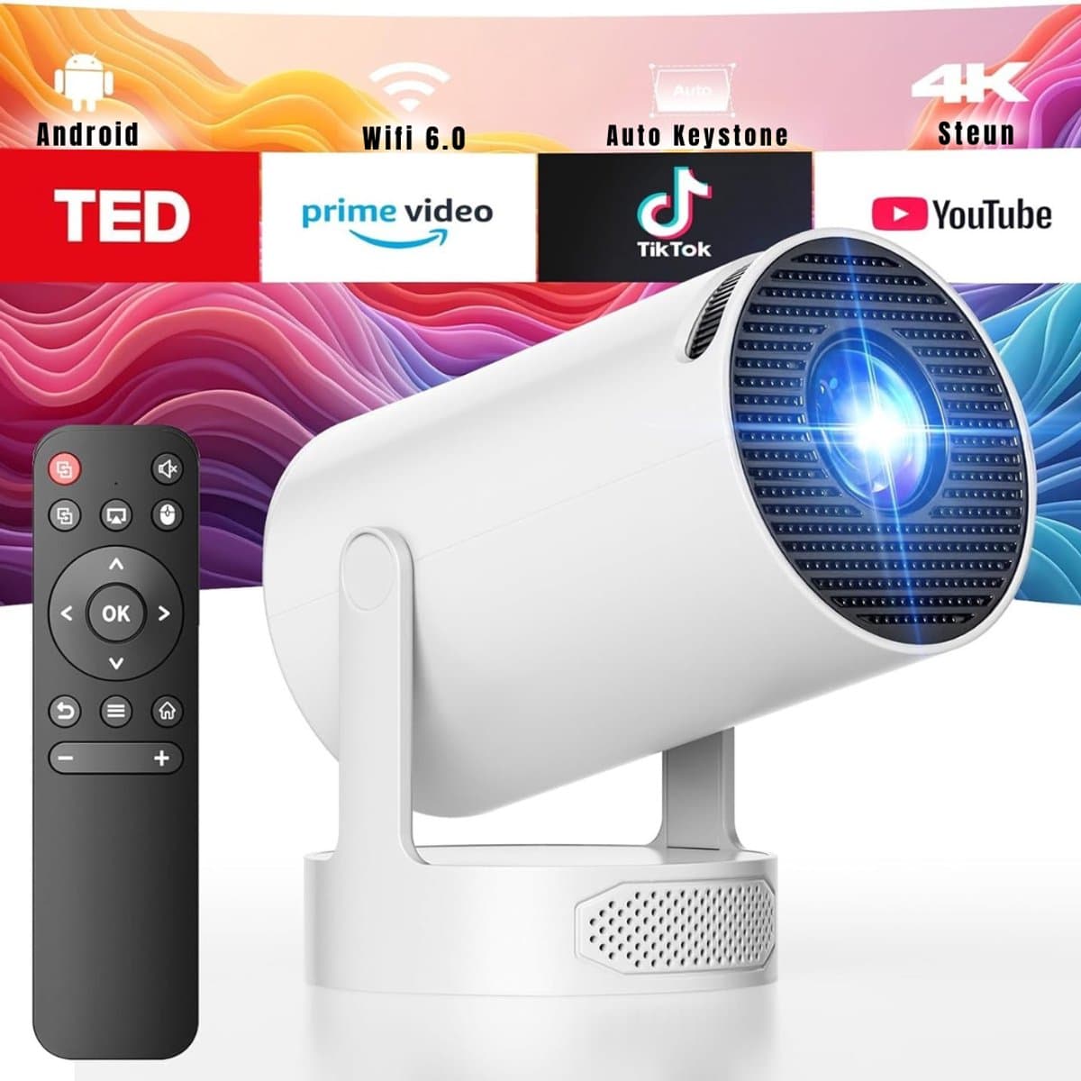 RONN® Mini beamers - Projector - Mini beamer - Zwart - 15cm x 15cm x 22cm — afbeelding 1