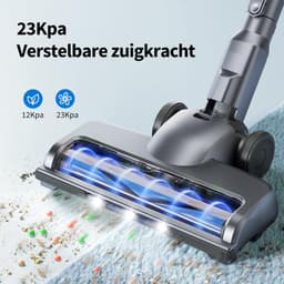 DVDSS® Steelstofzuiger - 6-in-1 - Voor dierenharen, tapijt, harde vloeren - 23kPa zuigkracht - Grijs/Blauw — thumbnail 4