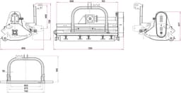 Klepelmaaier side shift 106 cm met achterklep en aftakas middelzwaar gebruik Torros KPS1060 — thumbnail 3