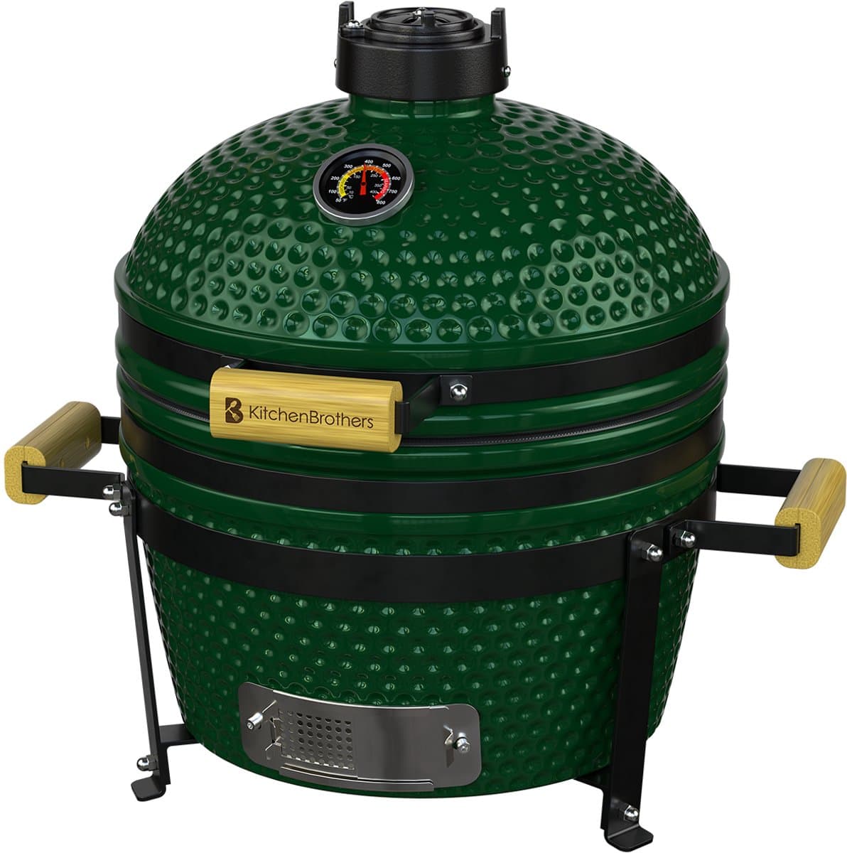 KitchenBrothers Kamado BBQ - 16 Inch Houtskool Barbecue - 34⌀ cm - PFAS-vrij - Deluxe Set - Egg BBQ met Accessoires - Vaderdag Cadeau - Groen — afbeelding 1