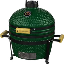 KitchenBrothers Kamado BBQ - 16 Inch Houtskool Barbecue - 34⌀ cm - PFAS-vrij - Deluxe Set - Egg BBQ met Accessoires - Vaderdag Cadeau - Groen — thumbnail 1
