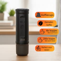 Lacardia Draagbaar Koffiezetapparaat - Draagbare Espressomachine - Cups en Gemalen Koffie - Koffiemachine — thumbnail 3