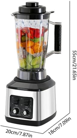 Premium - Blender Voedselprocessor 3 Liter - 950W - Inclusief Vleesmolen - Sapcentrifuge - Multifunctionele Keukenmachine - Rood Zwart - Geschikt voor Thuisgebruik — thumbnail 2