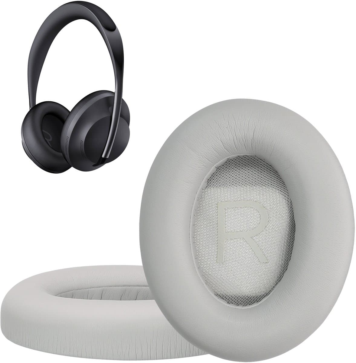kwmobile 2x oorkussens geschikt voor Bose Noise Cancelling 700 / NC700 - Earpads voor koptelefoon in grijs — afbeelding 1