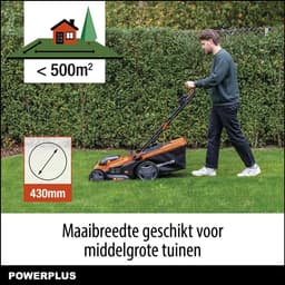 Powerplus Dual Power accu grasmaaier POWDPG75611 - 40 V, 430 mm Ø grasmachine, met grasopvangsysteem en achteruitworp — thumbnail 2