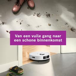 Bosch Spotless + BCRD1W Robotstofzuiger met Dweilfunctie, 11,000 Pa Zuigkracht, Statische natte dweil, Droog servicestation, Smart Vision Infrarood Navigatie, Bosch Home Connect App, Wit — thumbnail 4