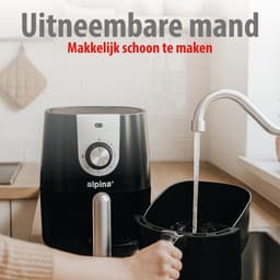 Airfryer 2L - Heteluchtfriteuse voor 2 tot 3 Personen met Timer en Aanpasbare Temperatuur - Gezond Frituren en Makkelijk schoon te maken — thumbnail 4
