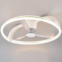 REALITY STOCKHOLM - Plafondventilator - Wit mat - incl. 1x SMD 37 W - Licht apart schakelbaar - Afstandsbediening - Dimbaar - Traploos instelbare lichtkleur - Niet externe dimmerbaar - Timer - Zomer- en wintermodus - 6 snelheidsniveaus — thumbnail 4