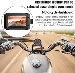 Motorfiets DVR Voor- en achter dual channel rijvideorecorder zwarte doos — thumbnail 4