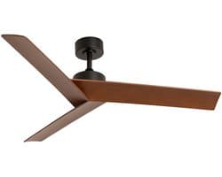 CREATE - Plafondventilator 40W stil Ø132 cm - Zwart / Donker hout - WIND SHARP
