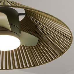 CREATE - CREATE - Stille plafondventilator 25W met licht - Sage - Ø76cm - WIND LAMP WOVEN — thumbnail 3