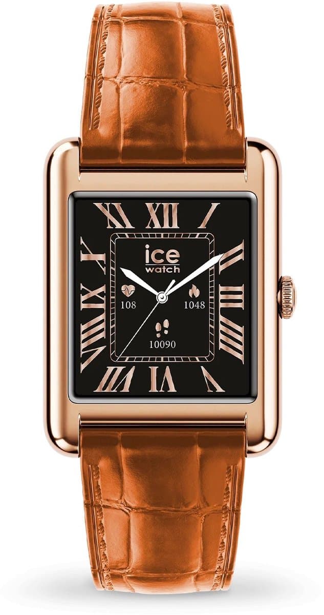 Ice Watch ICE smart TK 2.0 - Rose-gold - Cognac croco 025383 Horloge - Leer - Bruin - Ø 37 mm — afbeelding 1