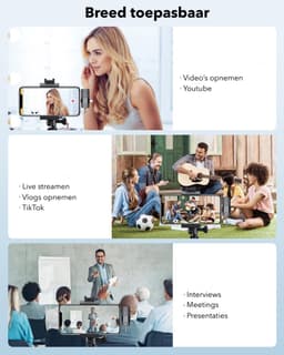 Draadloze Lavalier Microfoon 2 Stuks met Beschermcase – Plug & Play – Bluetooth – USB-C & Lightning – Mini Dasspeldmicrofoon – Microfoon Draadloos — thumbnail 5