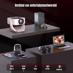 SCH® Mini beamers - Projector - Mini beamer - Wit - ‎25cm x 23cm x 20cm — thumbnail 2