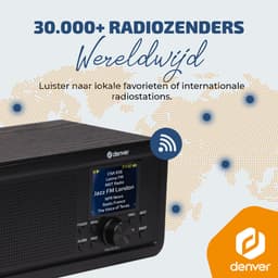 Denver DAB Internetradio - DAB - FM - Internetradio - Noodradio - Bluetooth - Alarmfunctie - DIR200 — thumbnail 3