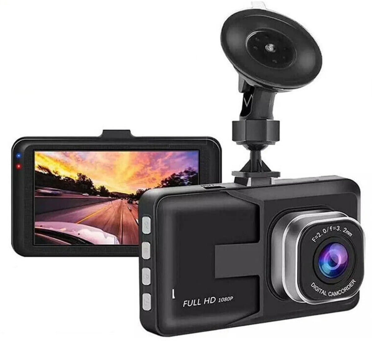 3-inch autodashcam, Full HD 1080P, auto-DVR, verkeersrecorder — afbeelding 1