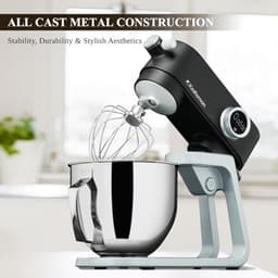 Volledig metalen keukenmachine met 8 snelheden en timerfunctie – ideaal voor elke baksessie — thumbnail 4