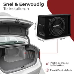 Caliber Subwoofer Auto - Subwoofer Auto met Versterker - 1000 Watt Piekvermogen - 12 Inch Auto Subwoofer - 25 tot 3800 Hz — thumbnail 5