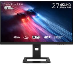 GAME HERO® 27 inch FHD/4K DualRes Gaming Monitor 320/160Hz - 1ms - Fast IPS — thumbnail 1