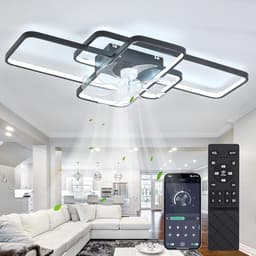 Stille Plafondventilator met LED Verlichting en Afstandsbediening - Dimbaar met 6 Windsnelheden — thumbnail 4