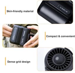 Draagbare Taille Clip Ventilator - USB Oplaadbare Persoonlijke Fan met 3 Snelheden en 4500mAh Batterij — thumbnail 1