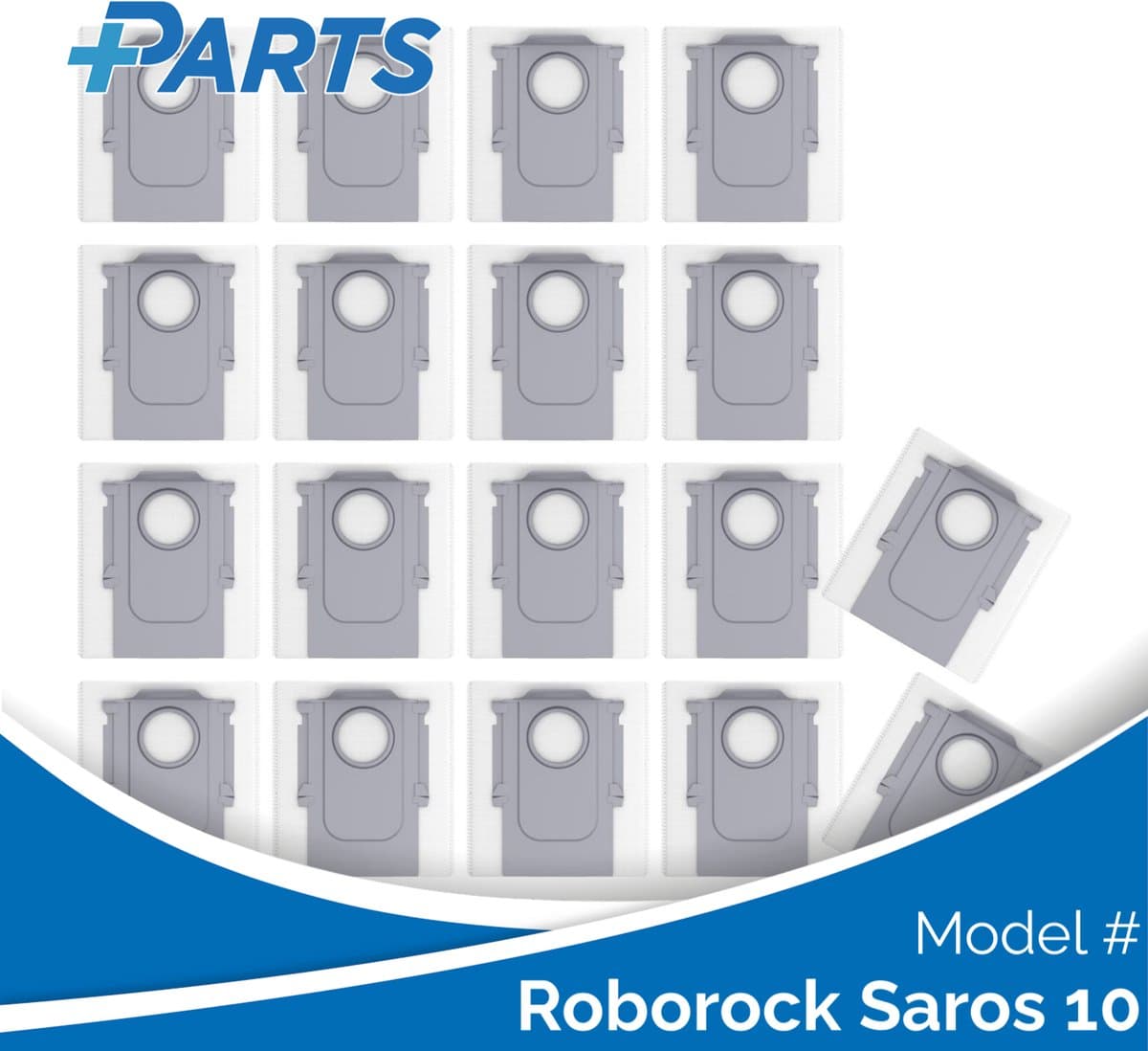 Roborock Saros 10 Stofzakken (18 Stuks, Plus.Parts® alternatief voor 8.02.0239) — afbeelding 1