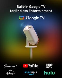 Aurzen - Boom Air - Smart Beamer - 1080p Full HD - 300 ANSI Lumen - Google TV, Dolby Audio - USB-C Powerbank-ondersteuning - Draagbare Projector voor Thuis & Outdoor — thumbnail 2