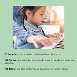 MoMiKa Kindvriendelijke Keyboard – Deluxe Model met Lichtfunctie – 61 Toetsen, 270 Geluiden & Microfoon – Stroom/Batterij – Educatief Cadeau voor Kinderen - (67,5 cm breed) — thumbnail 3