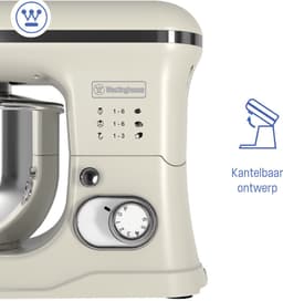 Westinghouse Retro Standmixer - 1200W - Keukenmachine 5L Mengkom - Keukenrobot - Keukenmixer - Foodprocessor - Beige — thumbnail 3