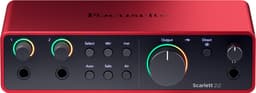 Focusrite Scarlett 2i2 (4e Generatie) – 2-in, 2-out USB-C Audio-interface – Professionele Opnamekwaliteit voor Zangers, Podcasters & Muzikanten — thumbnail 1