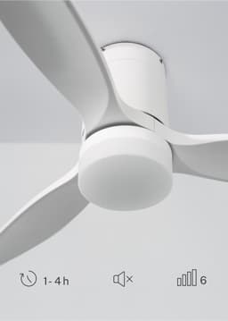 CREATE - Stille 40W plafondventilator met technische ABS bladen (Ø112cm) (ruimtes ≤10m²) - Wit - Met licht - WIFI + Afstandsbediening - WIND CALM — thumbnail 2