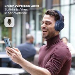PowerLocus P3 - Bluetooth Koptelefoon – Draadloos – Over-ear – incl. Premium Case – 50 uur batterijduur – Microfoon – Blauw — thumbnail 4