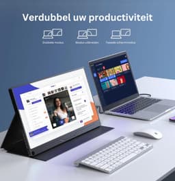 Thuys - Portable Monitor - Draagbare Monitor - Draagbaar Scherm - Hoogwaardige Kwaliteit — thumbnail 4
