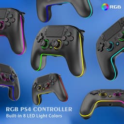 PlayCool Dual shock 4 Controller V2 met Programmeerbare functie & RGB LED - Geschikt voor PS4 - Draadloos — thumbnail 2