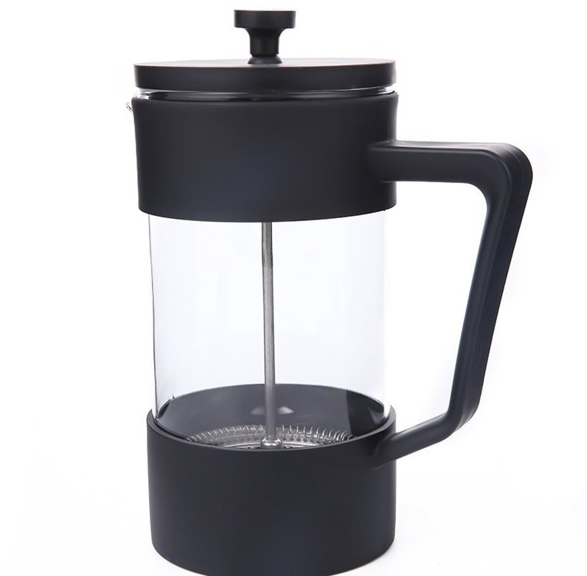 600 ml Cafetière Handmatige Koffiezetter Zwart – French Press Koffiemaker – Koffiezetapparaat – Geschikt voor Koffie, Thee en Melkopschuimen – Verse Koffie – Franse Koffie Pers — afbeelding 1