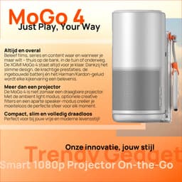 XGIMI MoGo 4 met Creatieve Filters – Draagbare Beamer – 360° Rotatie – Draadloze Projector – Harman Kardon Speakers – Voor Binnen en Buiten – Zilver — thumbnail 5