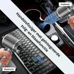 Kruimeldief Draadloos - Auto Stofzuiger - Handstofzuiger - Grijs — thumbnail 4