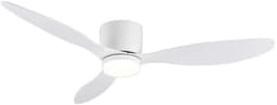 Livano Plafondventilator - Met Verlichting - Plafond Ventilator - Met Lamp - Plafonniere Met Ventilator - Met Licht - Wit - 132cm — thumbnail 1