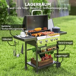 Gas BBQ 5 branders 135 x 55 x 103 cm — thumbnail 2
