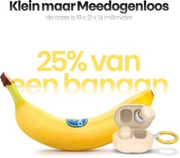 Phreeze Buds Mini - Draadloze Oordopjes - Cremé Kleur - Oortjes Draadloos - Bluetooth 5.4 Oordoppen — thumbnail 2
