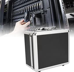 Harde Schijf Beschermdoos, 20 Bays Harde Schijf Opbergdoos Koffer, Waterdichte Harde Schijf Koffer, Draagbare HDD-behuizing met Veiligheidsslot voor 2,5 Inch Harde Schijf, Zwart — thumbnail 2