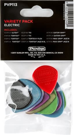 Dunlop PVP113 Electric Variety Plectrum 12-Pack - Plectra, light / medium, mix van 12 stuks — thumbnail 4