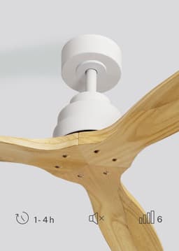 CREATE - Plafondventilator 40W silent Ø132 cm - Met Afstandsbediening - 6 Snelheden - Timer - Zomer/Winter functie - Wit - WIND STYLANCE — thumbnail 5